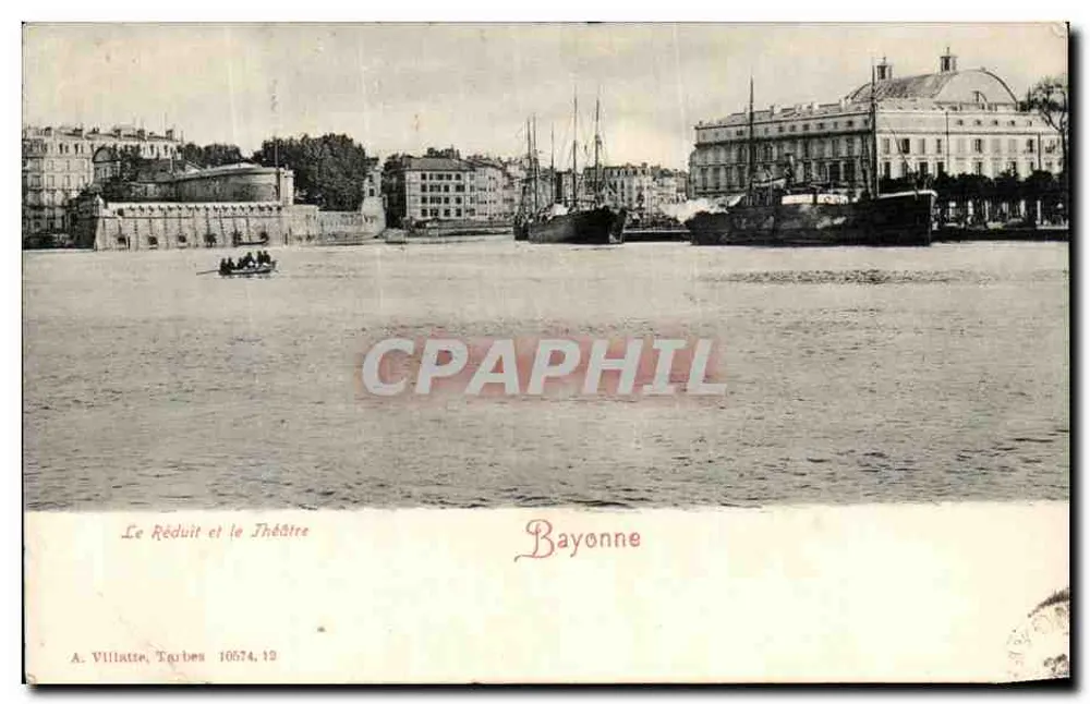Der Reduit und das Theater — Bayonne — A. Villatte, Tarbes 10674.12 - Vorderseite