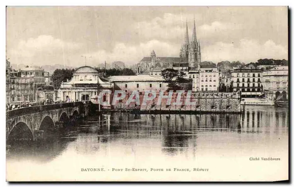Bayonne - Pont St-Espirit, Porte de France, Réduit — Cliché Mendiboure - Vorderseite