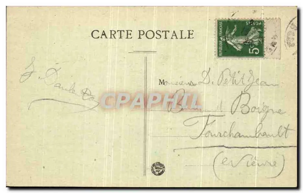 Château de Pau — Familienzimmer — Verlag V. Virichon, n°9 - Rückseite