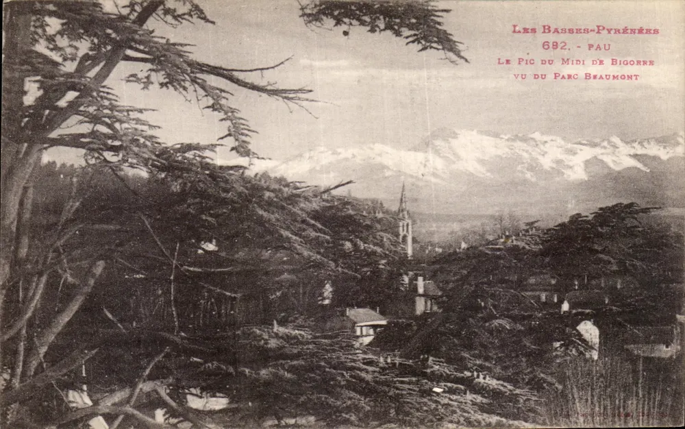 Les Basses-Pyrénées - Le Pic du Midi de Bigorre vu du Parc Beaumont - 682 - Pau - Vorderseite
