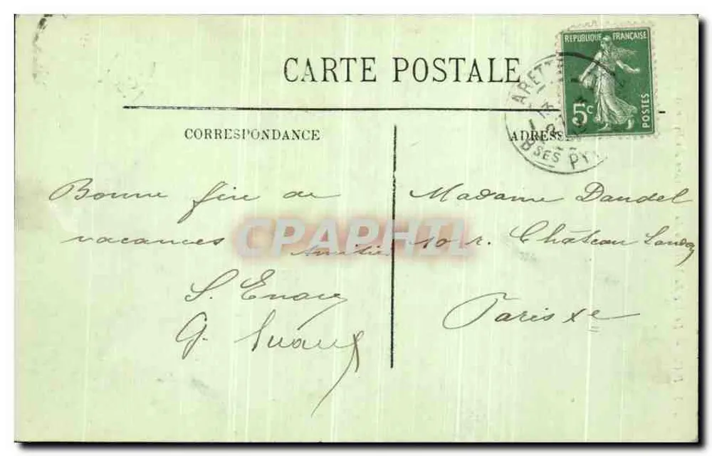 Pau — Der Pic du Midi vom Boulevard des Pyrénées aus gesehen — LL n°231 - Rückseite