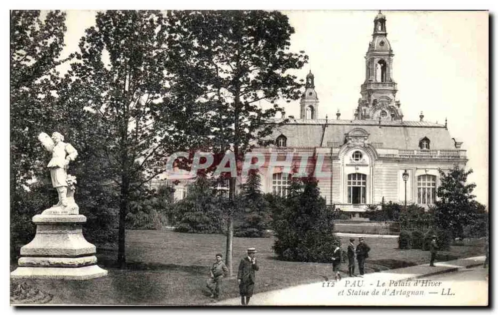 Pau - Schloss Winter und Statue von d'Artagnan — LL. n° 112 - Vorderseite