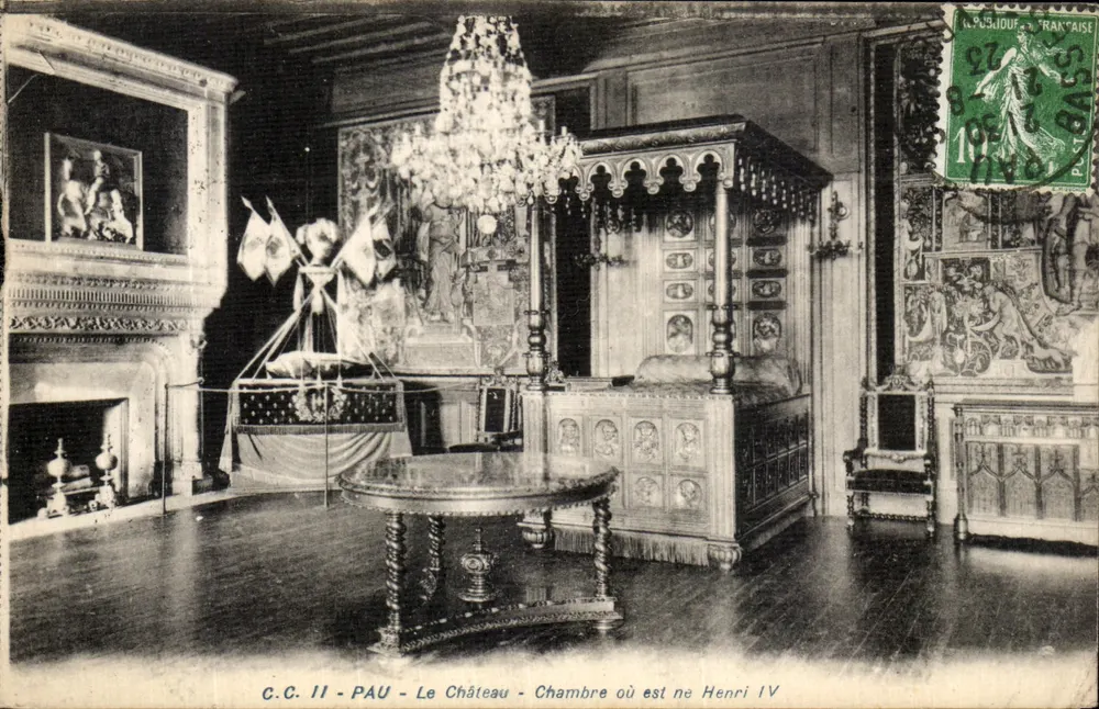 Pau - Das Schloss - Zimmer, in dem Heinrich IV geboren wurde — C.C. II - Vorderseite