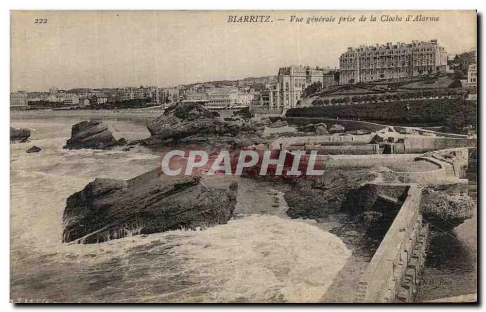 Blarritz — Allgemeine Ansicht von der Alarmpfanne — Verlag D. B. Pina, Nr. 222 - Vorderseite