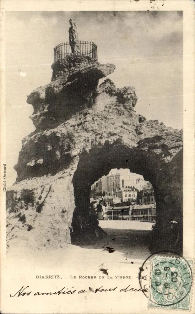 Biarritz - O Rocher de la Vierge - Cliché Ouvrard - Frente