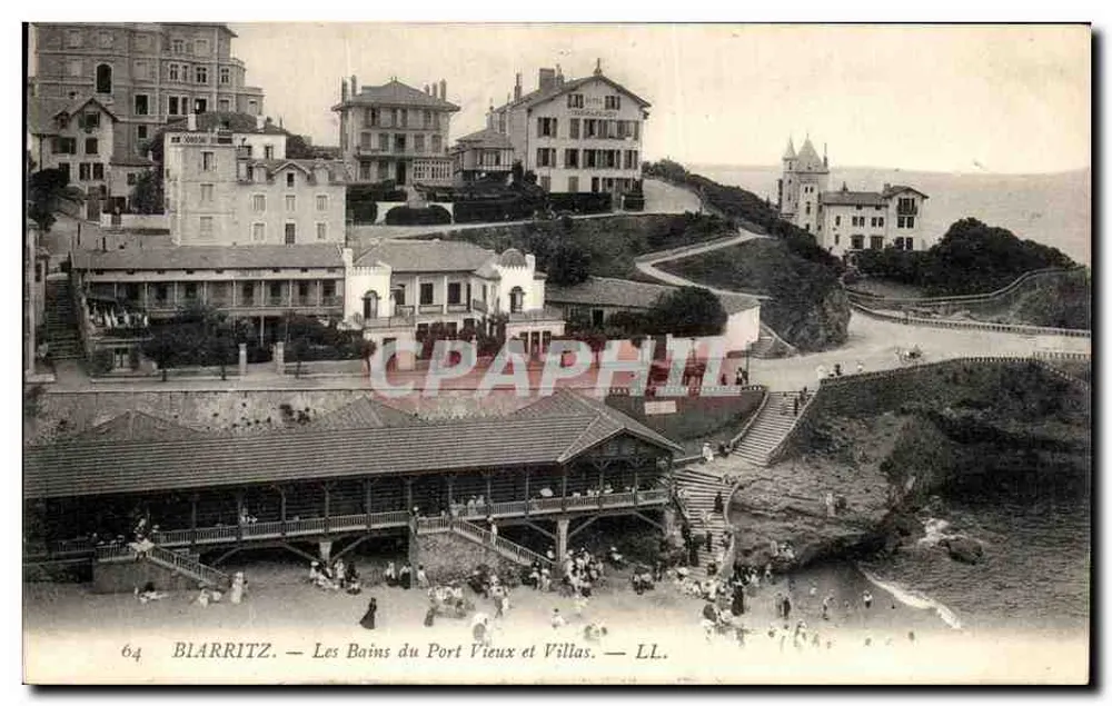 Blarritz — Die Bäder des alten Hafens und Villen — LL. - Vorderseite