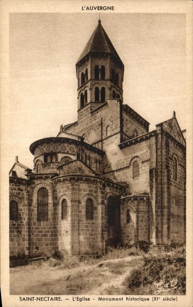 Saint-Nectaire — La Iglesia — Monumento histórico (siglo XI) — Edición G. d'O. - Anverso