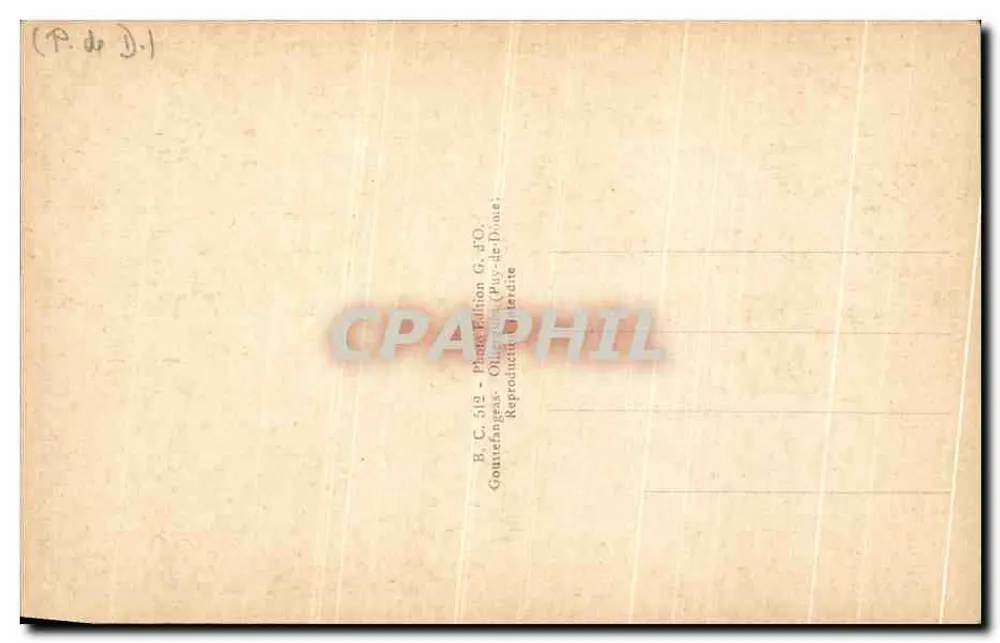 Saint-Nectaire — La Iglesia — Monumento histórico (siglo XI) — Edición G. d'O. - Reverso