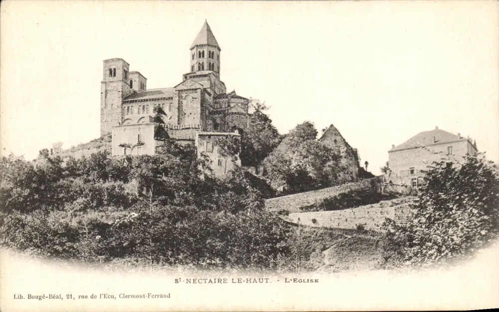 Saint-Nectaire-le-Haut — Ansicht der Kirche — Lib. Bougé-Béal, 21 rue de l'Écu, Clermont-Ferrand - Vorderseite