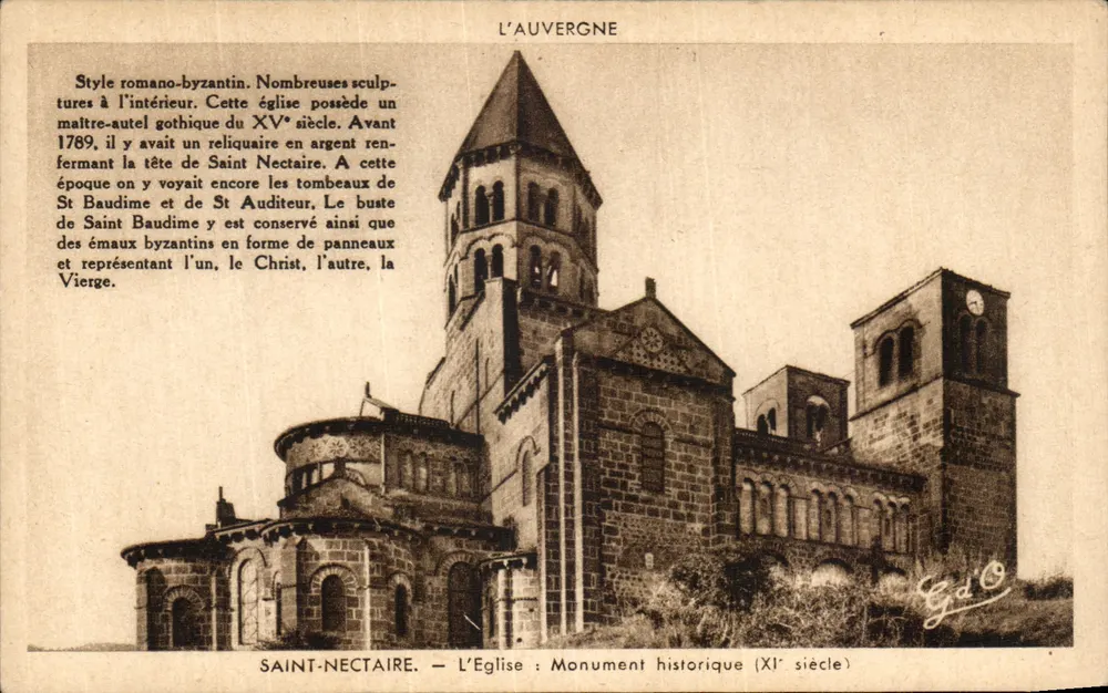 Saint-Nectaire — Die Kirche : Denkmal (11. Jahrhundert) — Verlag G. d'O - Vorderseite