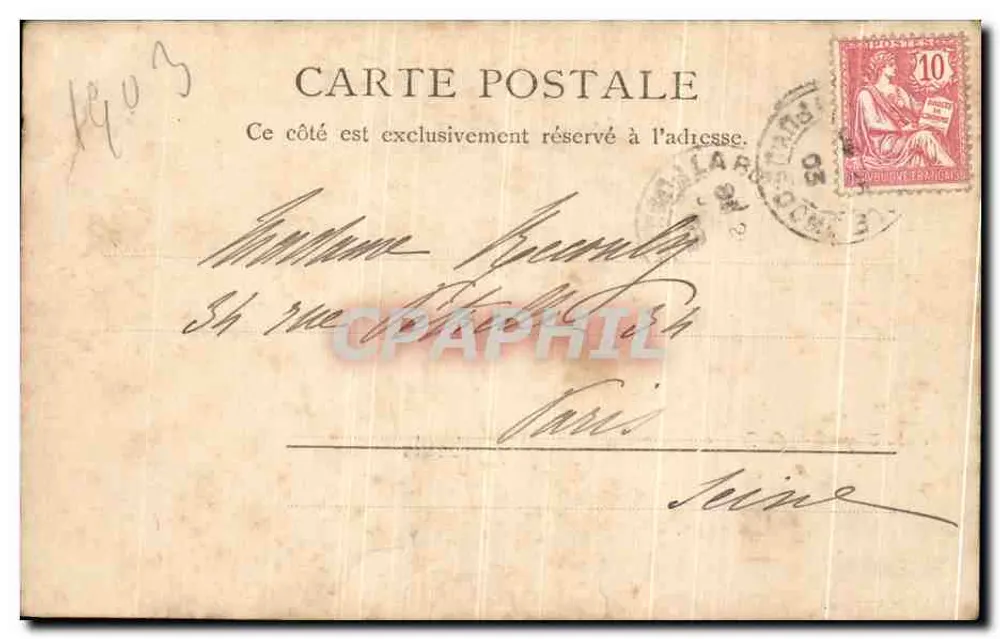 Hôtel Thermal — La Grande Buvette — La Bourboule — Éditeur R.&J.D. 10990 gina - Rückseite
