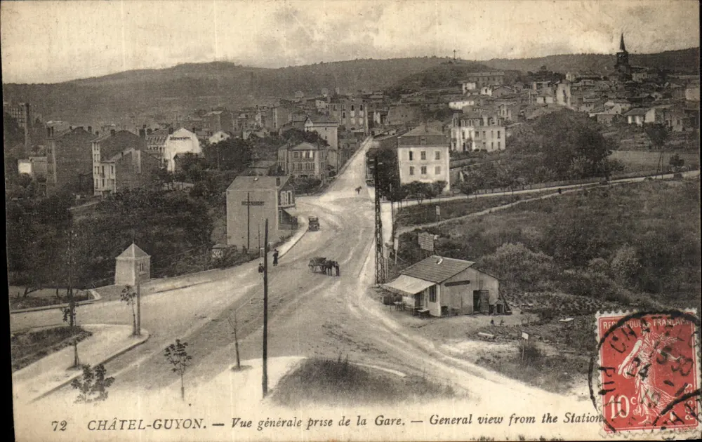 Châtel-Guyon — Ogólny widok z peronu — Lévy Fils et Cie, n°72 - Awers
