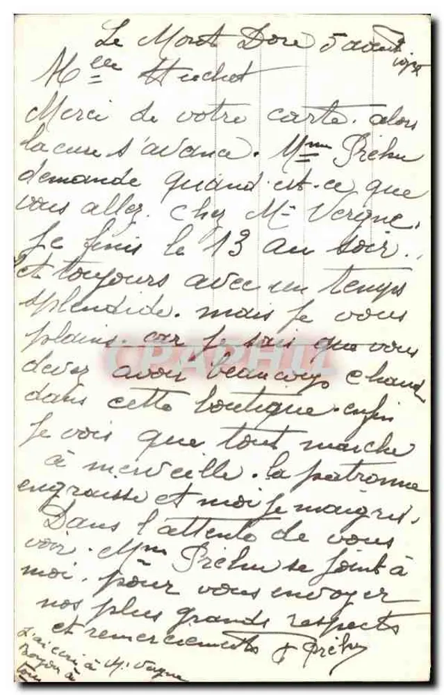 Le Mont-Dore — Visão geral — G.d'O, n°9 - Verso
