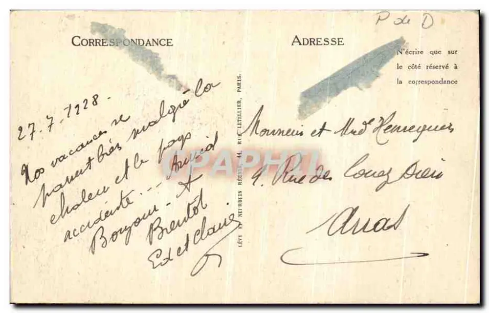 Le Mont-Dore - Das Thermalbad, Der Große Treppenaufgang - LL SELECTA - Rückseite