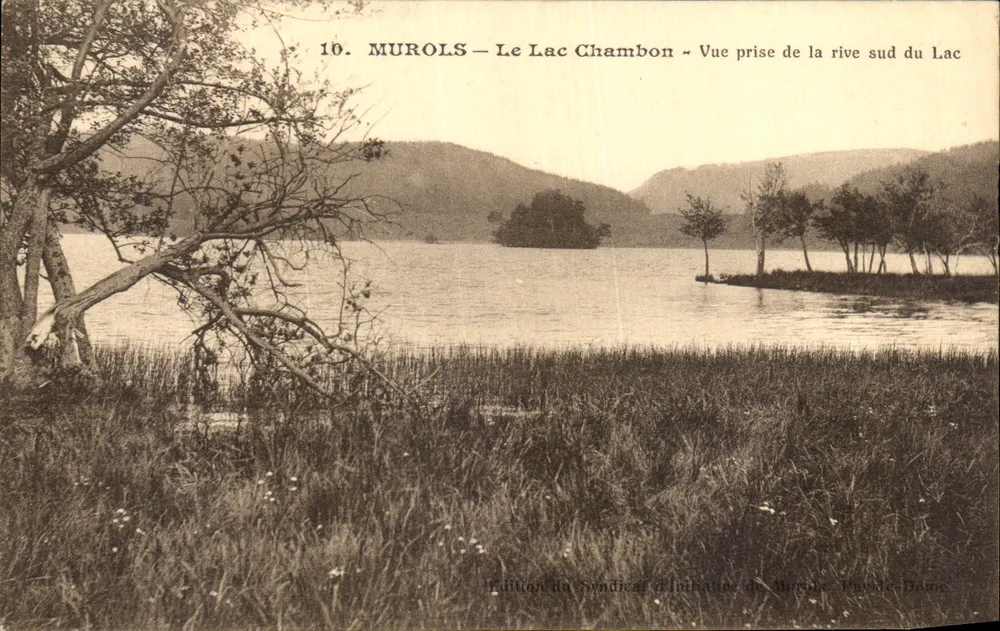 Murols — See Chambon — Ansicht vom südlichen Ufer des Sees - Vorderseite