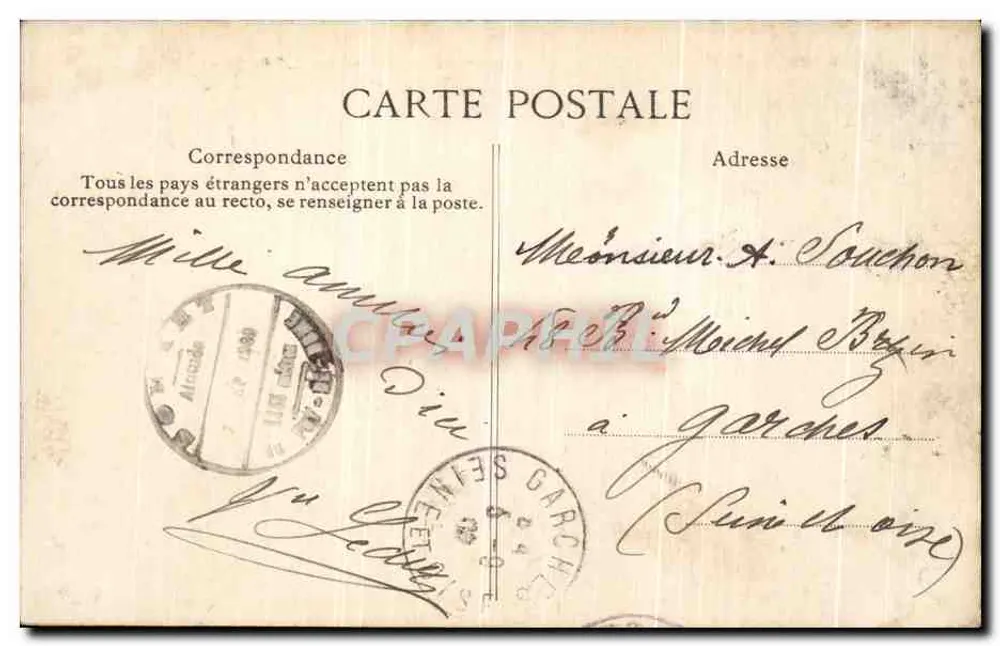 Ankunft am Gipfel des Puy-de-Dôme — 1944 — pittoreske Auvergne - Rückseite