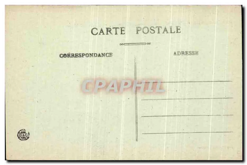 St-Germain-l'Herm — Vista geral (Sul), altitude 1.000 m. — A Auvergne, editor B&G, n° 635 - Verso