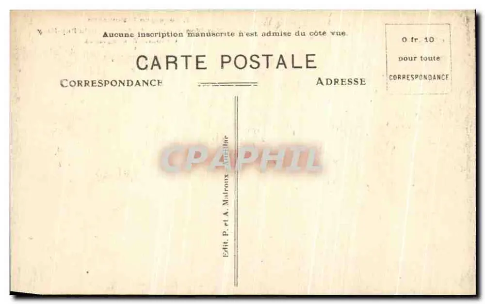 L'Auvergne Pittoresque — Ascensão do Puy-Mary — Ed. P. e A. Malraux - Verso