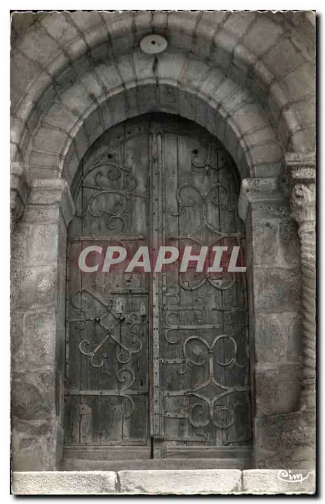 Kirchenportal — Dore-l'Eglise (P.-de-D.) — Echte Fotografie Combier - Vorderseite