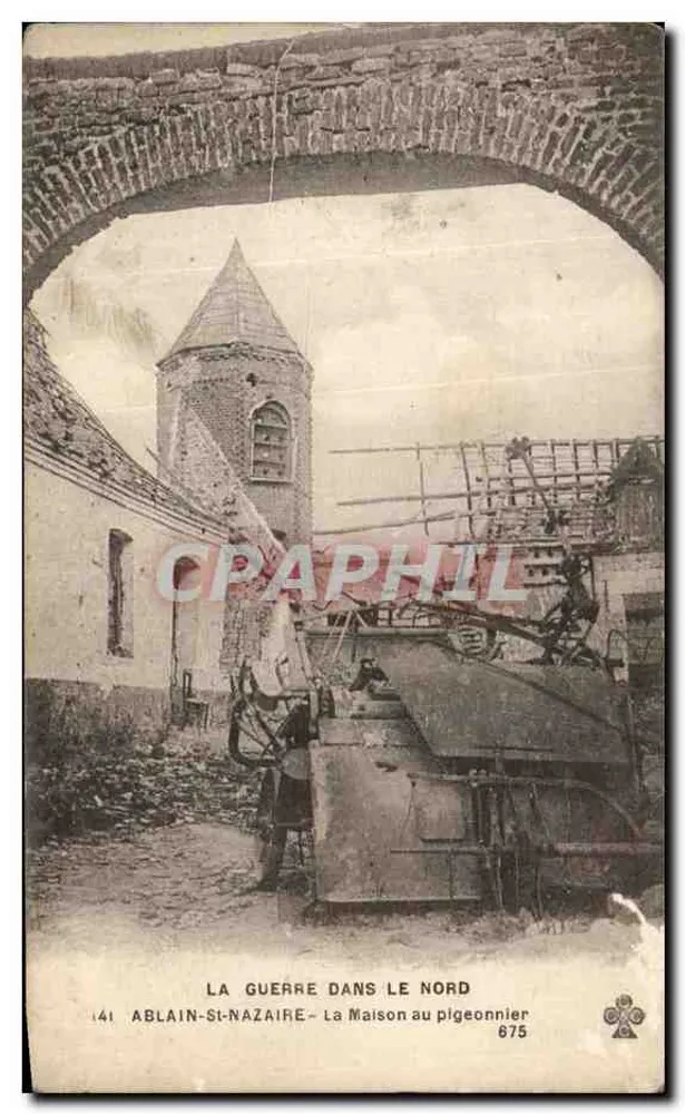 Ablain-St-Nazaire — Ansicht des Hauses mit Taubenschlag — n° 675 - Vorderseite