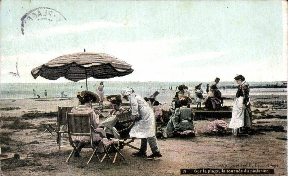 Auf der Strand, die Tour des Bäckers — Léon, phot. rédit., Berck-Plage - Vorderseite