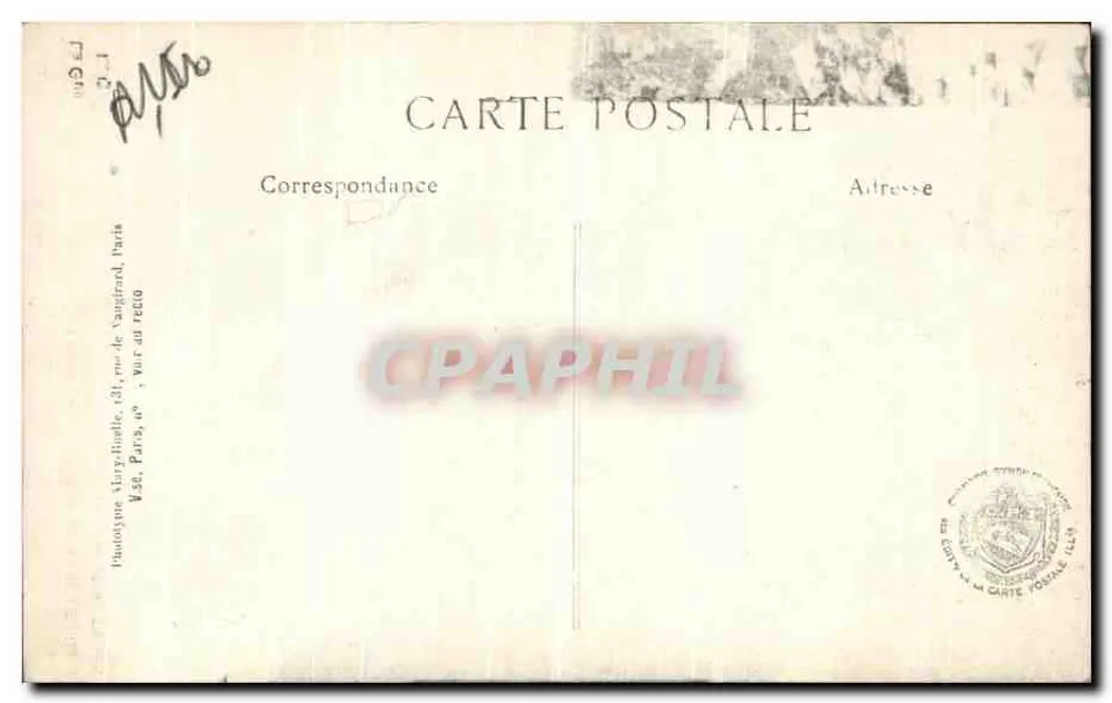 Carence (P.-de-C.) — Die Ruinen der Kirche — I. C. H. Paris, n° 455 - Rückseite