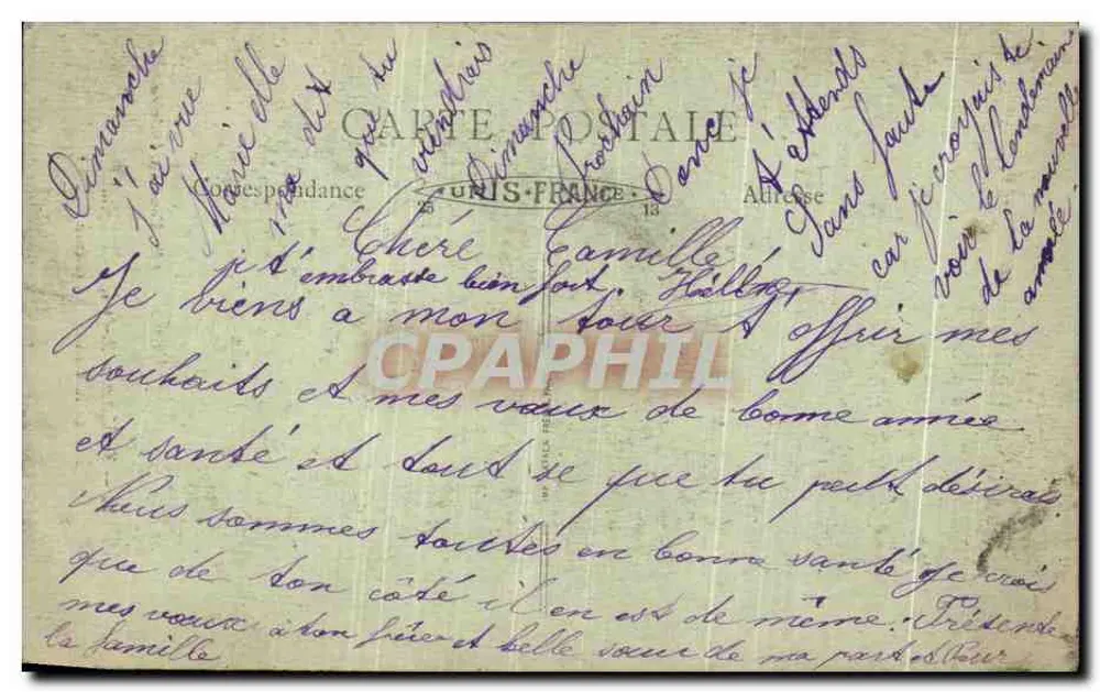 Béthune (P.-de-C.) — Ferito che fa il macramé — Edit. Fauchois, Béthune - Verso