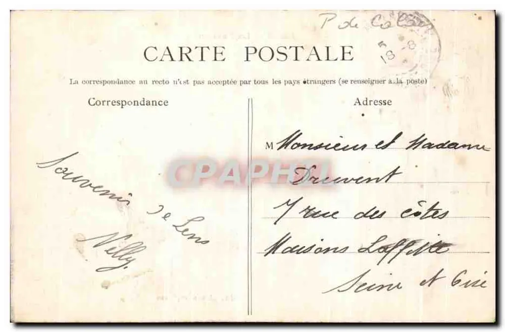 Lens — Fosse Nr. 9 — Verlag Alexandre, Lens - Rückseite