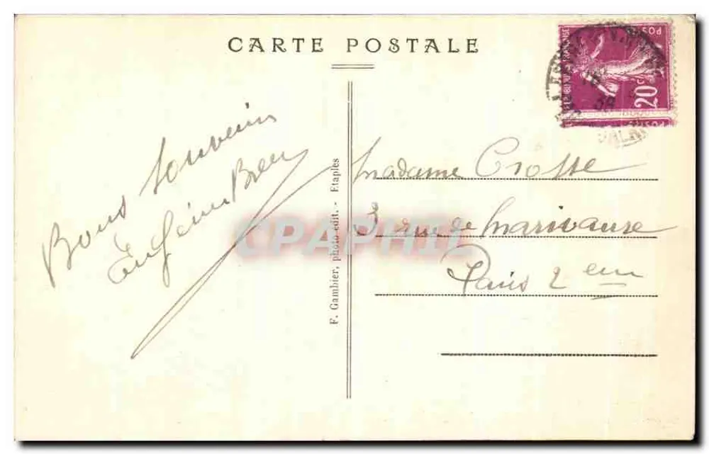 Le Touquet-Paris-Plage — Die Marinebadewanne — F. G. Bérard, Architekt - Rückseite