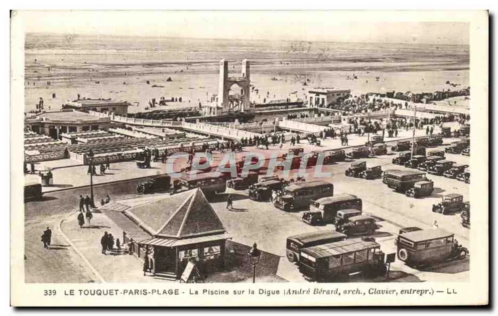 Le Touquet-Paris-Plage - Die Schwimmbecken auf der Deiche — André Bérard, Architekt, Clavier, Auftragnehmer — LL - Vorderseite