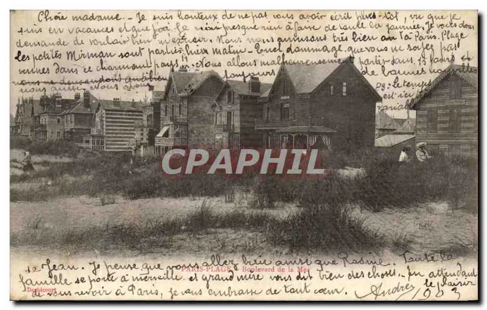 Strand der See — Ansicht von Bungalows — Verlag: Daubiecourt - Vorderseite