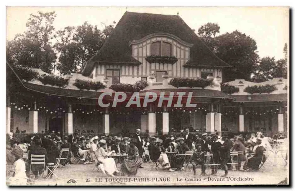 Le Touquet-Paris-Plage - Das Casino - Vor dem Orchester — Verlag: C. Touquet, n° 25 - Vorderseite