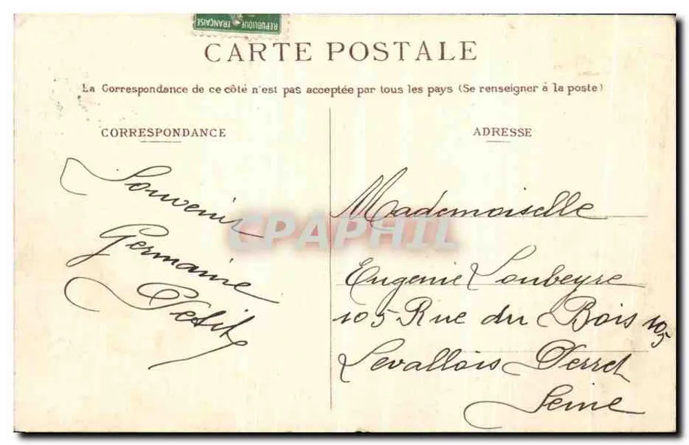 Boulogne-sur-Mer — Das Casino — Verlag Paris, Nr. 57 - Rückseite