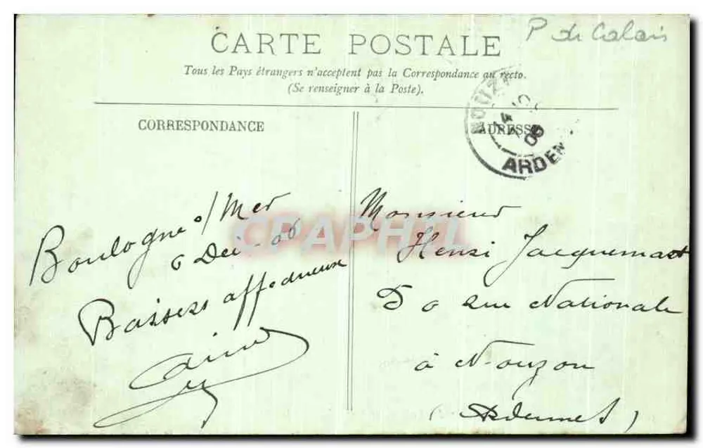Boulogne-sur-Mer — ‘La Princess of Wales’ — LL. — N° 309 - Rückseite