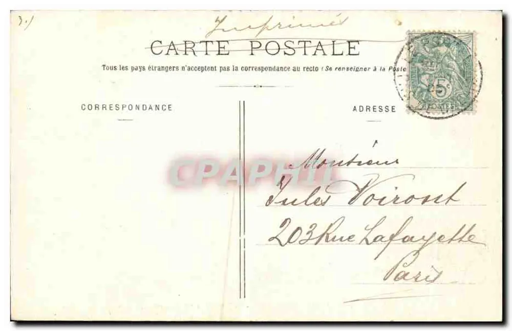 Boulogne-sur-Mer — Die Westmole bei stürmischem Wind — L.D., B., 32 - Rückseite