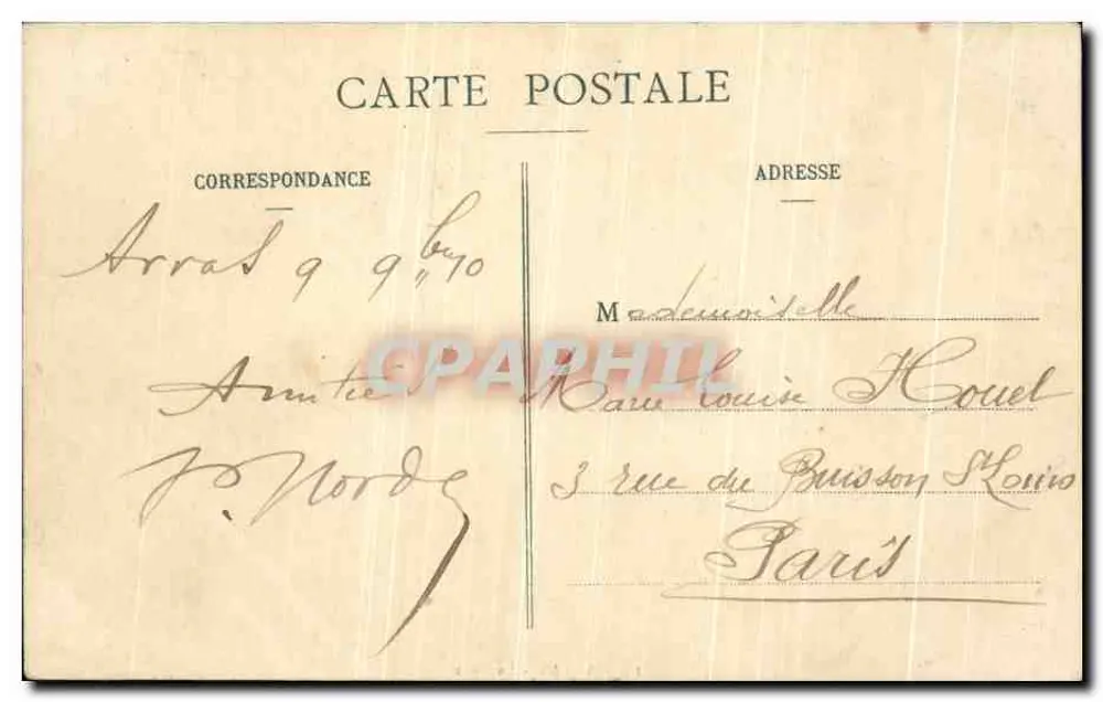 Arras - A Estação — H. D. Roulaix, n°25 - Verso