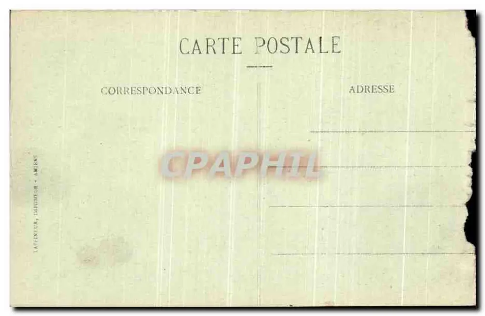 Arras — Rue des Grands-Vièziers après les destructions — éditeur LAVENIÈRE, IMPRIMEUR À AMIENS - Rückseite