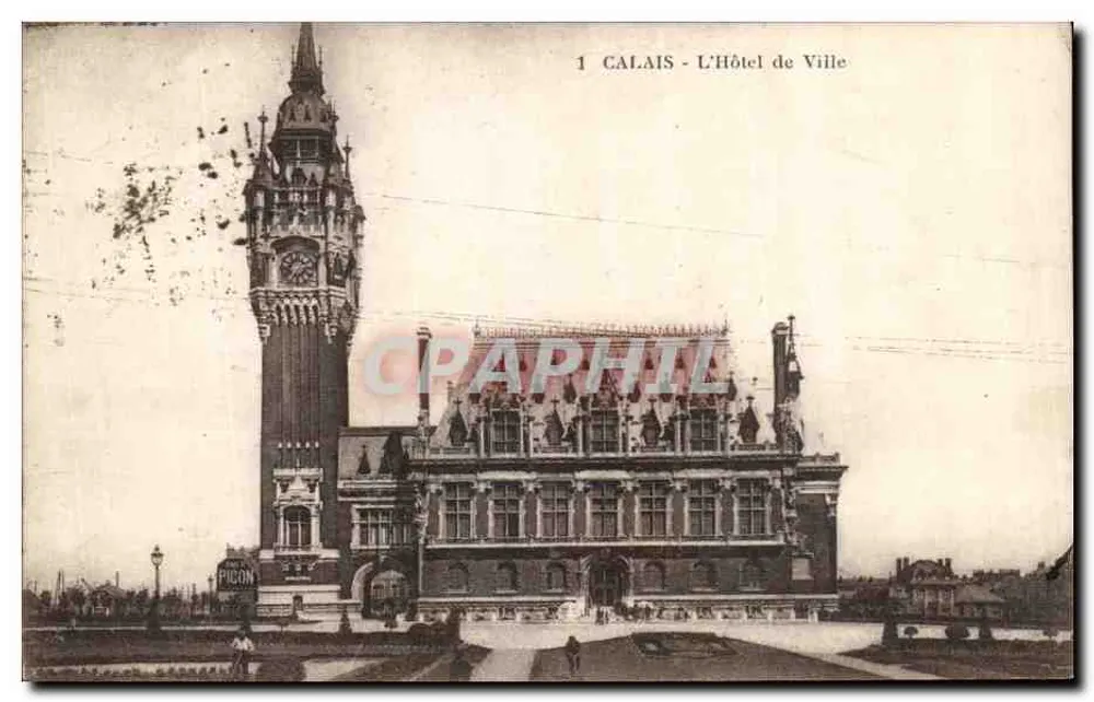 Calais - L'Hôtel de Ville — uitgever Picon, n°1 - Voorkant