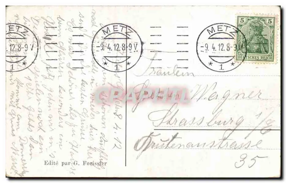 Metz — Teatro — Editado por G. Forissier - Verso