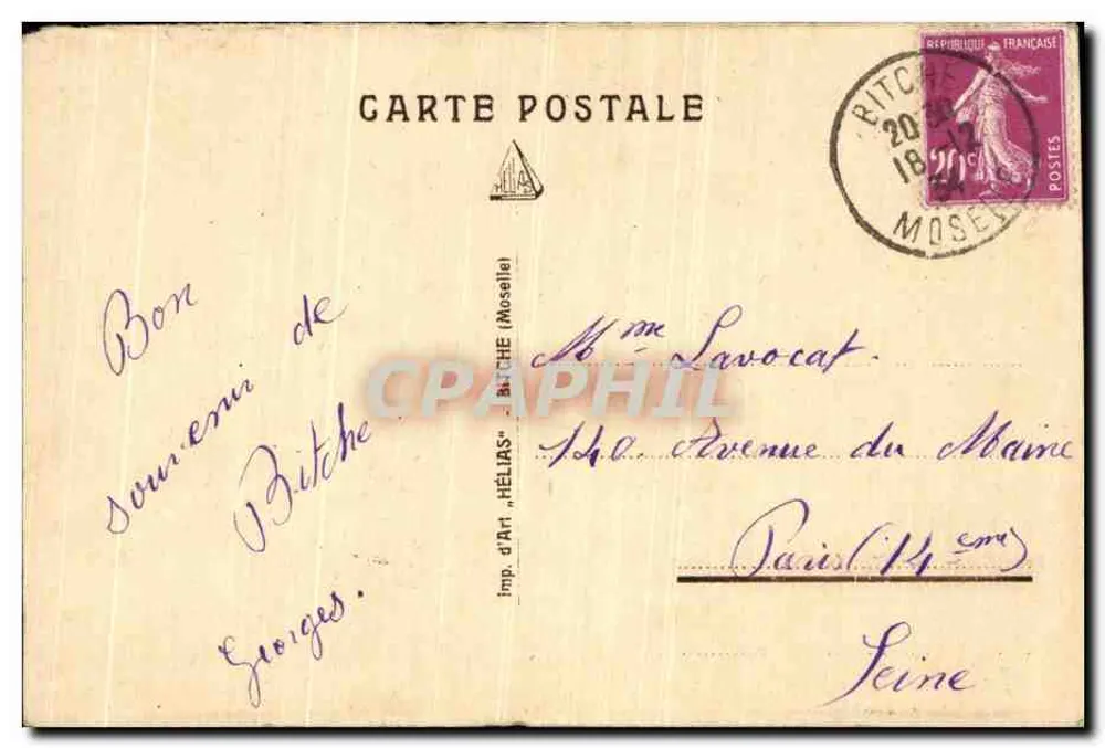 Les environs de Bitche — Ruine de Falkenstein — Imp. d'Art, Bitche - Rewers
