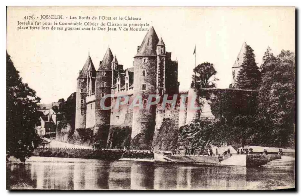 Josselin - Die Ufer des Oust und das Schloss — Anonymer Verlag, Nr. 4376 - Vorderseite