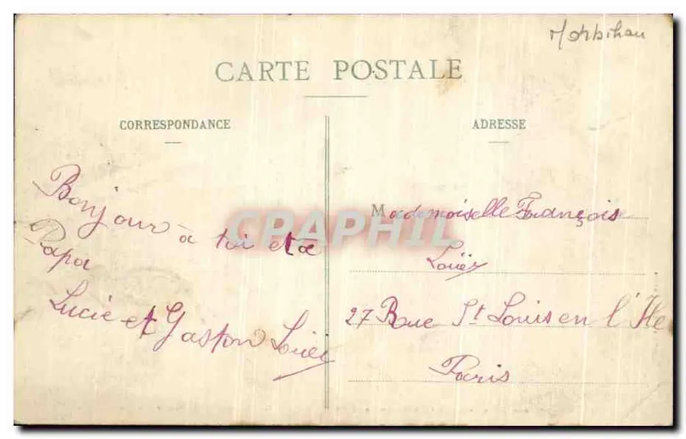 Der Altar der Heiligen Jungfrau — Umgebung von Questembert und Allaire — CADEN — Sammlung David, Vannes - Rückseite