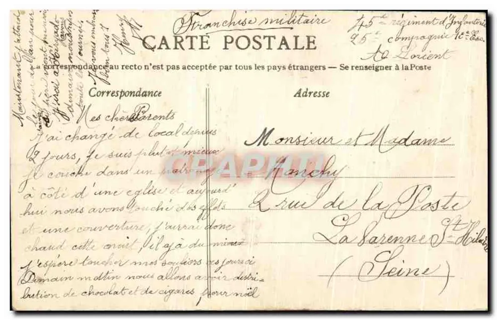 Ile-de-Gréix - Pointe de Pen-Men — La Bretagne Pittoresque — Verlag: P. W. Sollier - Rückseite