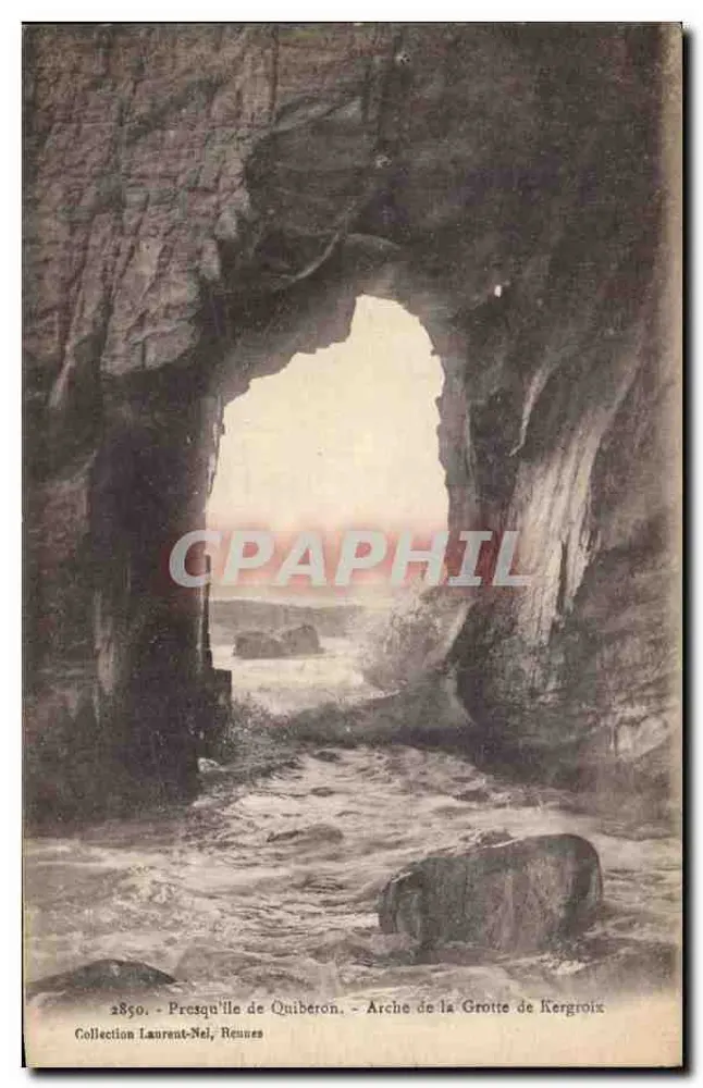 Quiberon-Halbinsel — Bogen der Kergroix-Höhle — Sammlung Laurent-Nel, Rennes - Vorderseite