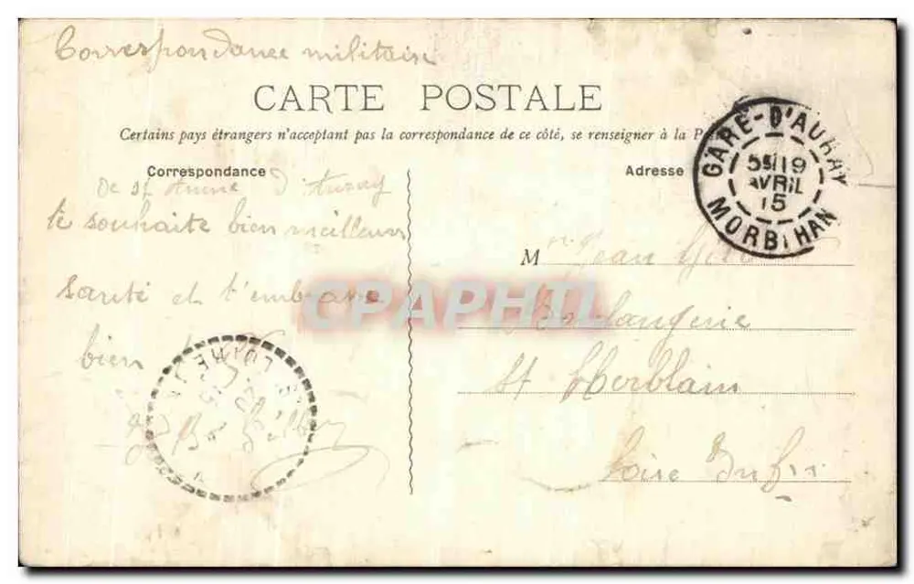 Auray — Sainte-Anne-d'Auray — A Basílica — Coleção P. Gaucher - Verso
