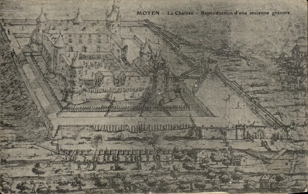Moyen - Das Schloss — Nachbildung einer alten Holzschnitte — E. Bastien, Lib. 40 rue Luneville - Vorderseite