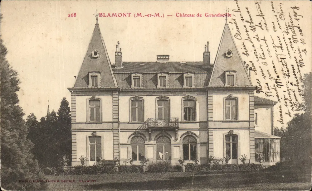 Blamont (M.-et-M.) — Zamek Grandseille — wydawca Victor Dubois, nr 268 - Awers