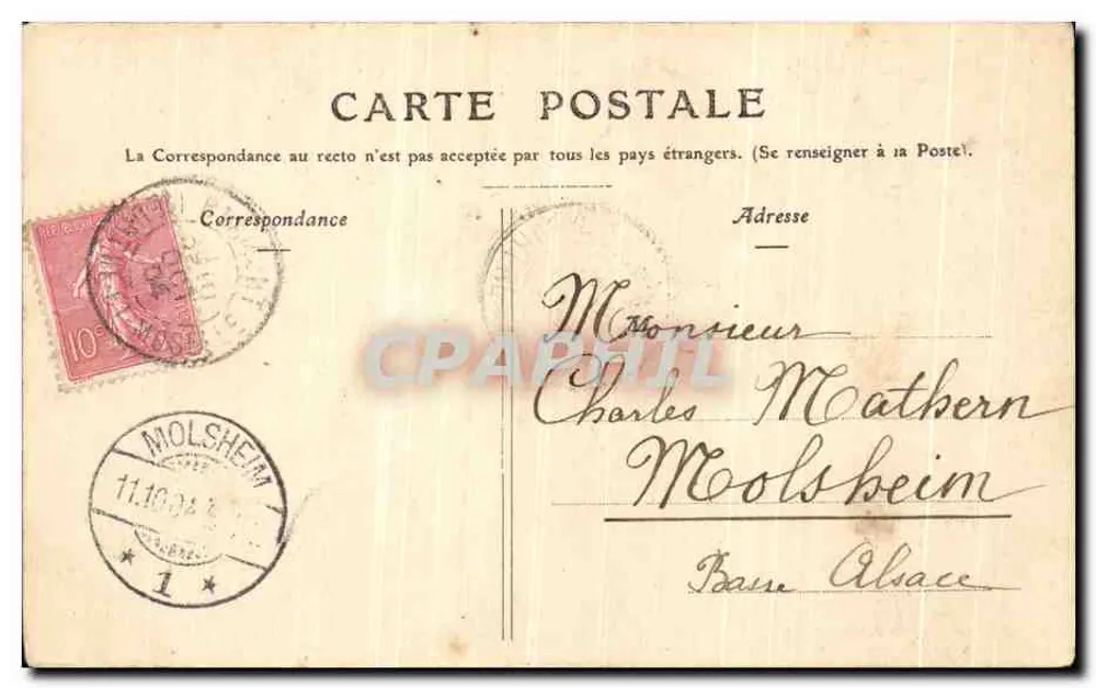 Blamont (M.-et-M.) — Zamek Grandseille — wydawca Victor Dubois, nr 268 - Rewers