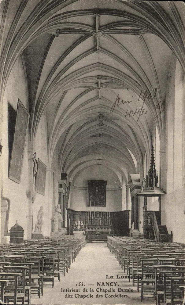 Nancy — Innenansicht der Ducalischen Kapelle, genannt Kapelle der Cordeliers — La Lorraine Muller n°153 - Vorderseite