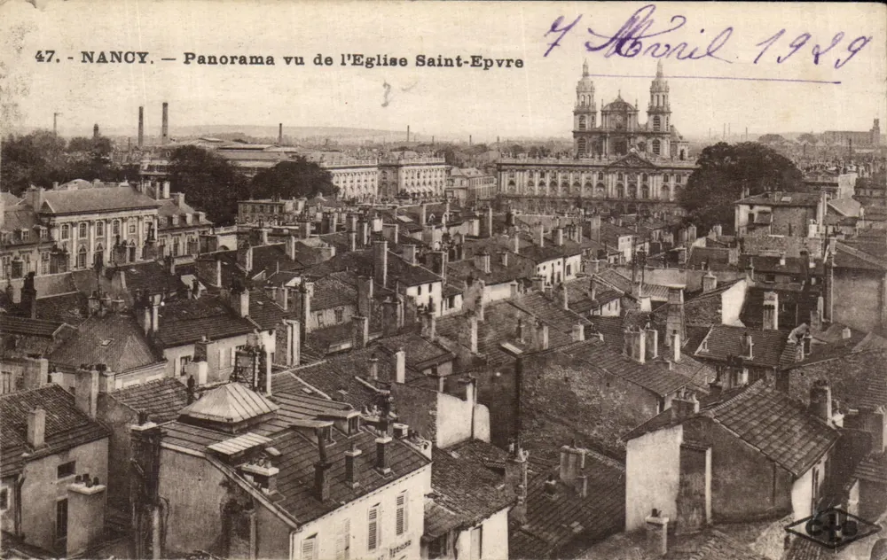 NANCY — Panorama visto da Igreja de Saint-Epvre — n°47 - Frente